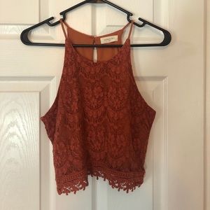 Burnt Orange Cropped Tank